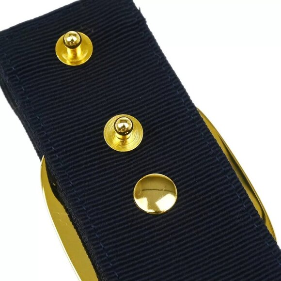 Salvatore Ferragamo Navy Canvas Belt #S 8046 Small Good 153866 main image 9